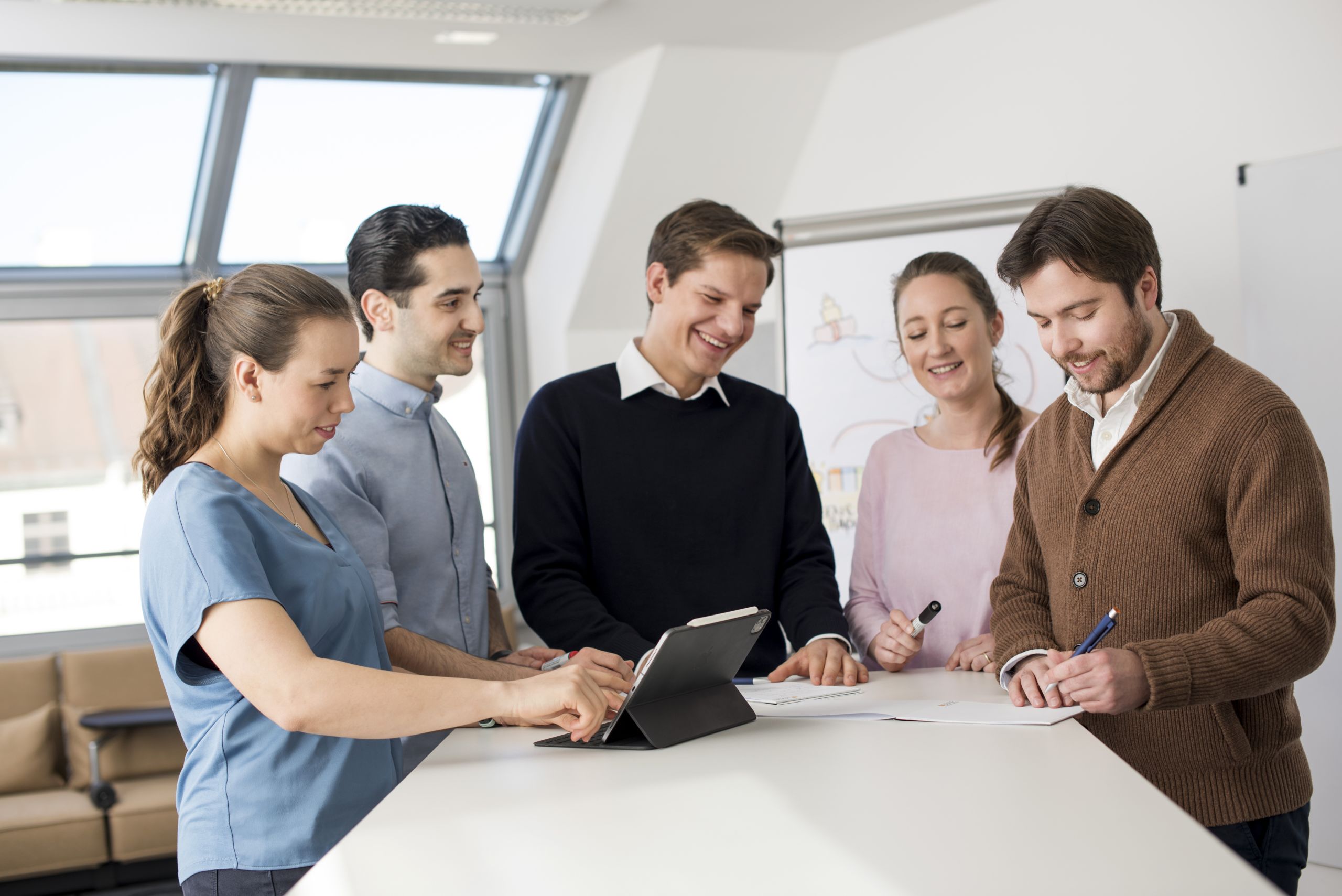 Group of Five Graduates on an Exchange Program